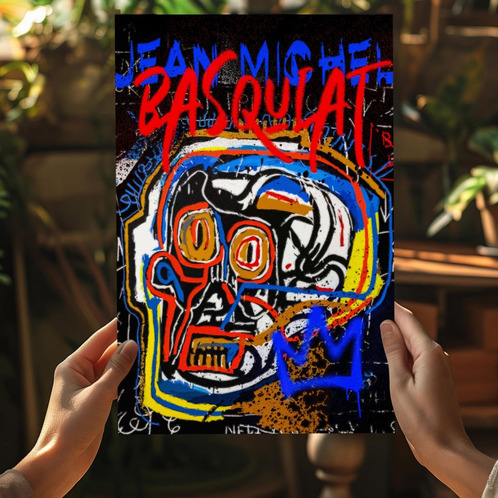 Colorful Graffiti Skull Aluminum Print