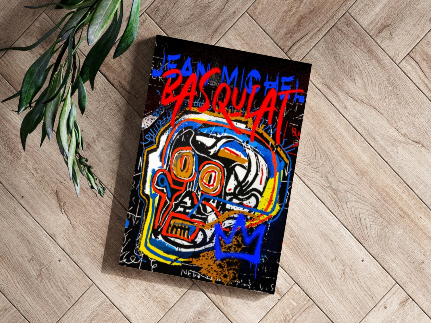 Colorful Graffiti Skull Aluminum Print