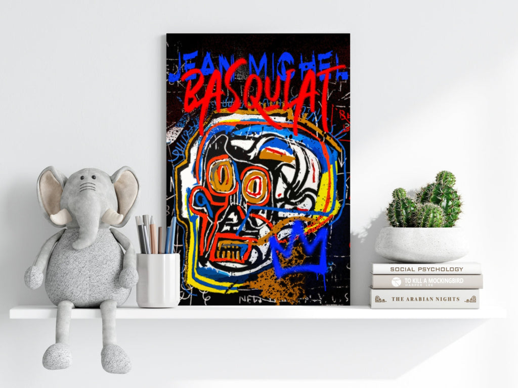 Colorful Graffiti Skull Aluminum Print