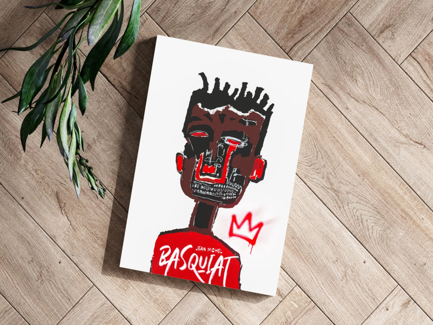 Red Face Portrait Aluminum Print