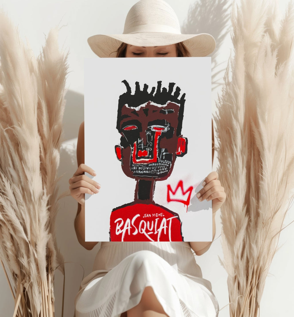 Red Face Portrait Aluminum Print