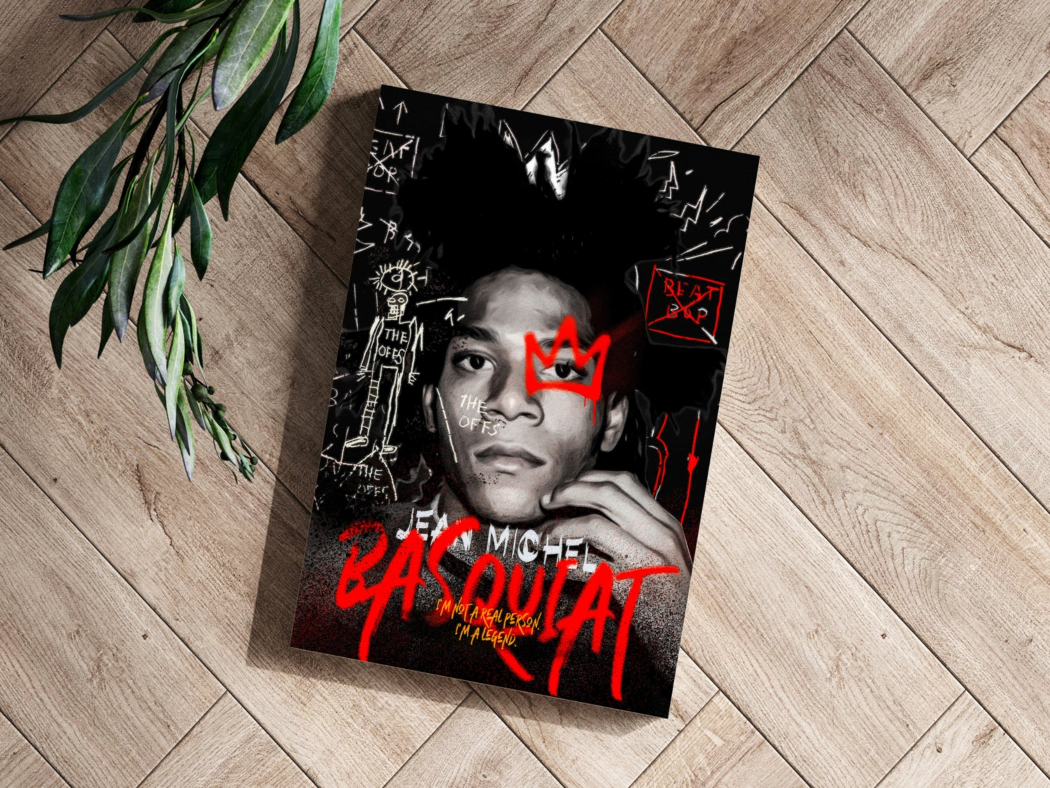 Afro Portrait Red Crown Aluminum Print
