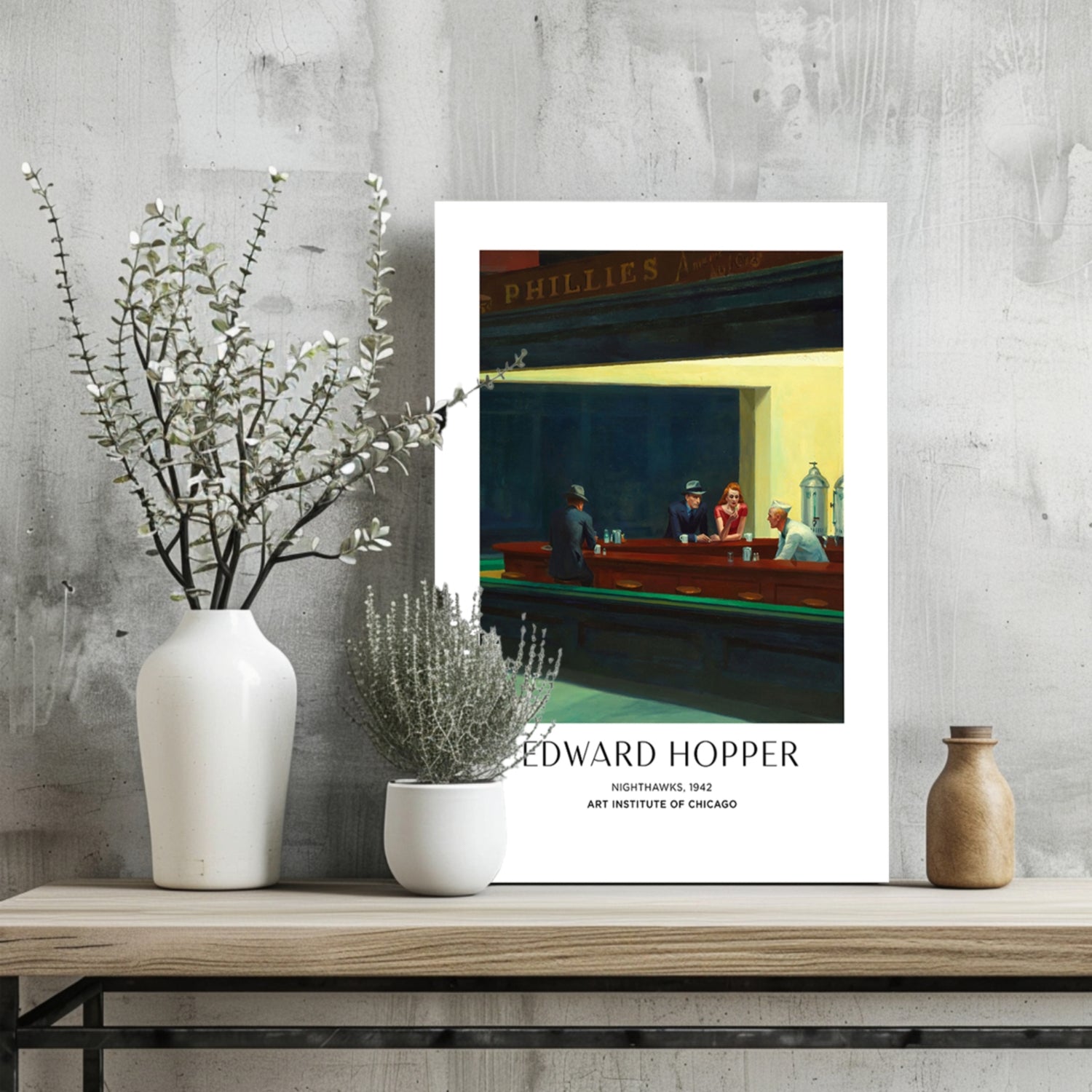 Late Night Diner Counter Aluminum Print