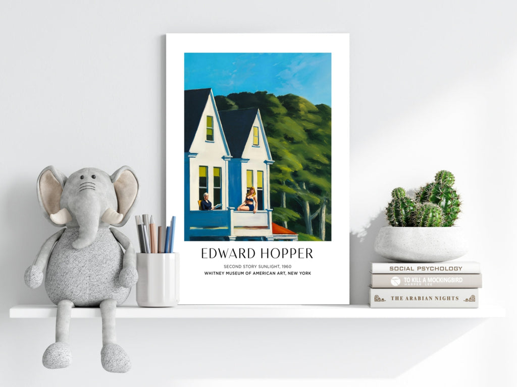 White Houses Green Hillside Aluminum Print