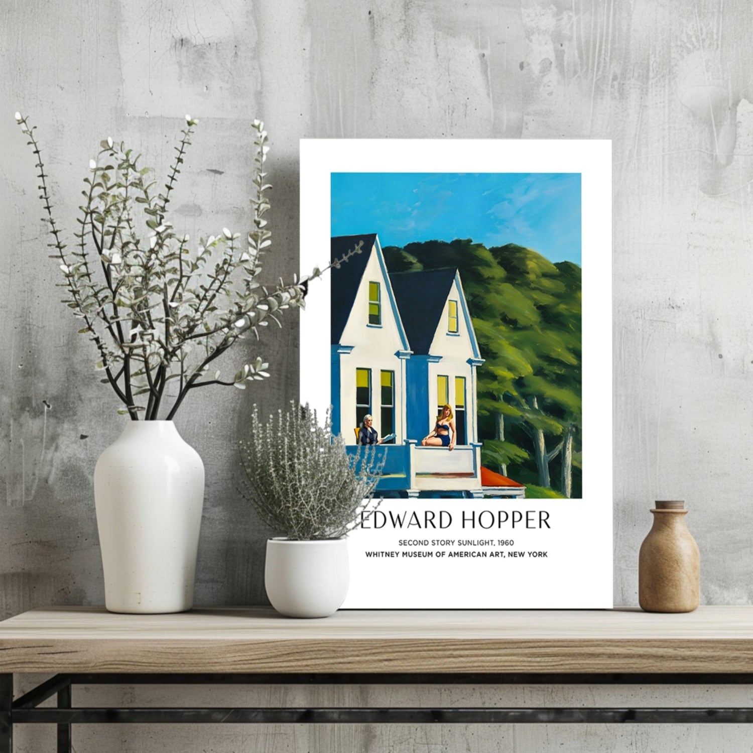 White Houses Green Hillside Aluminum Print
