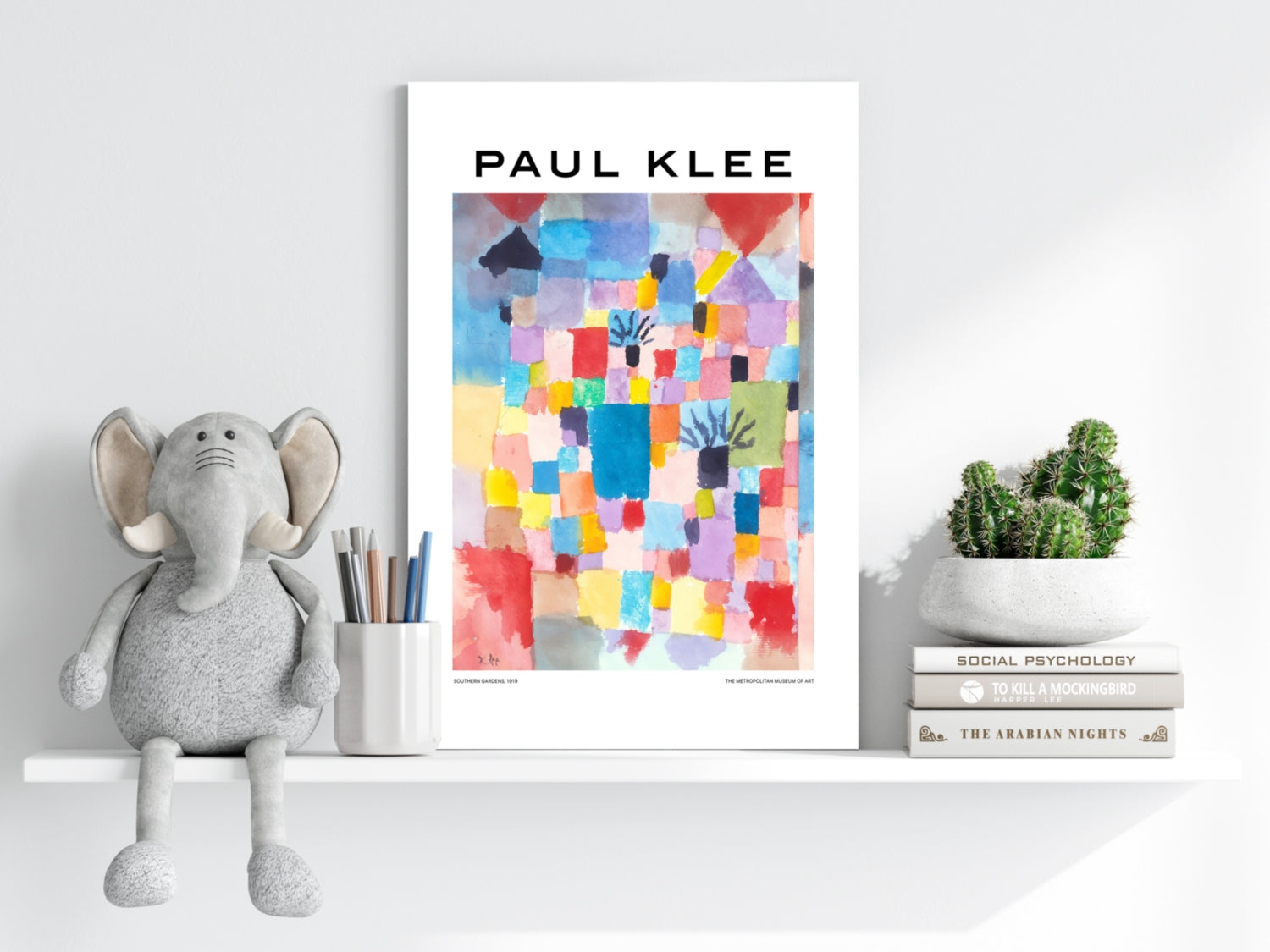 Klee Watercolor Color Block Garden Abstract Aluminum Print