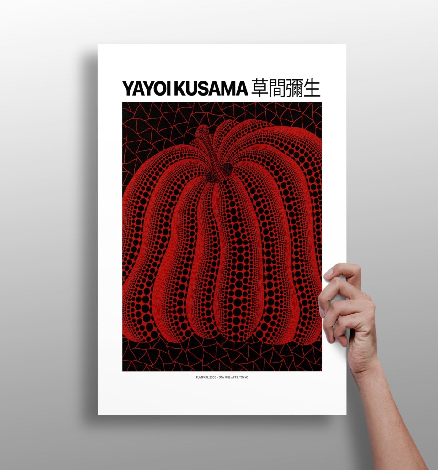 Dark Red Dotted Pumpkin Poster Aluminum Print