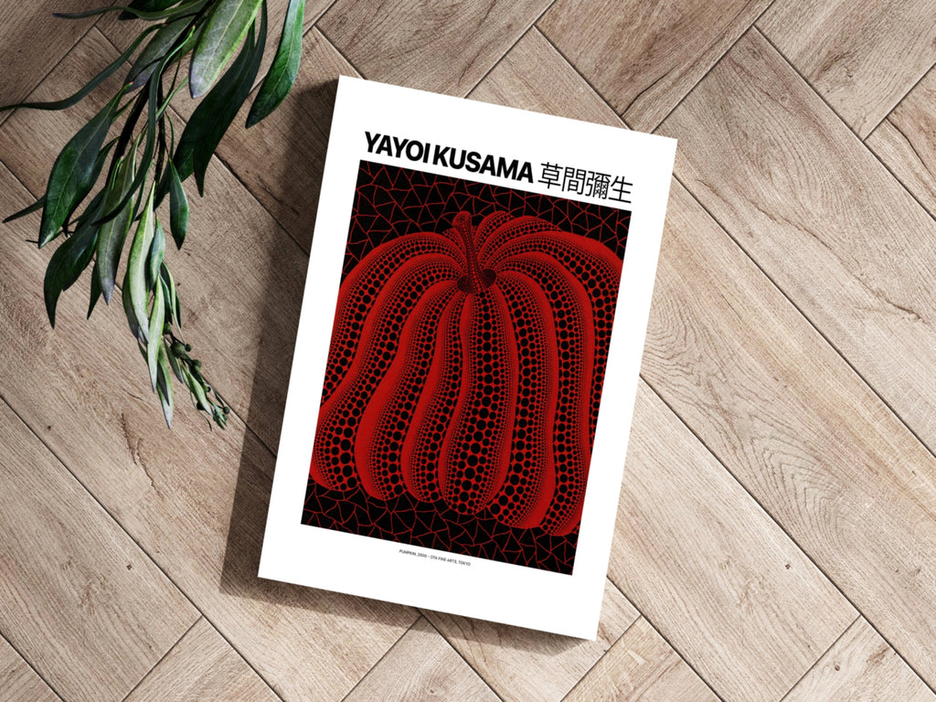 Dark Red Dotted Pumpkin Poster Aluminum Print