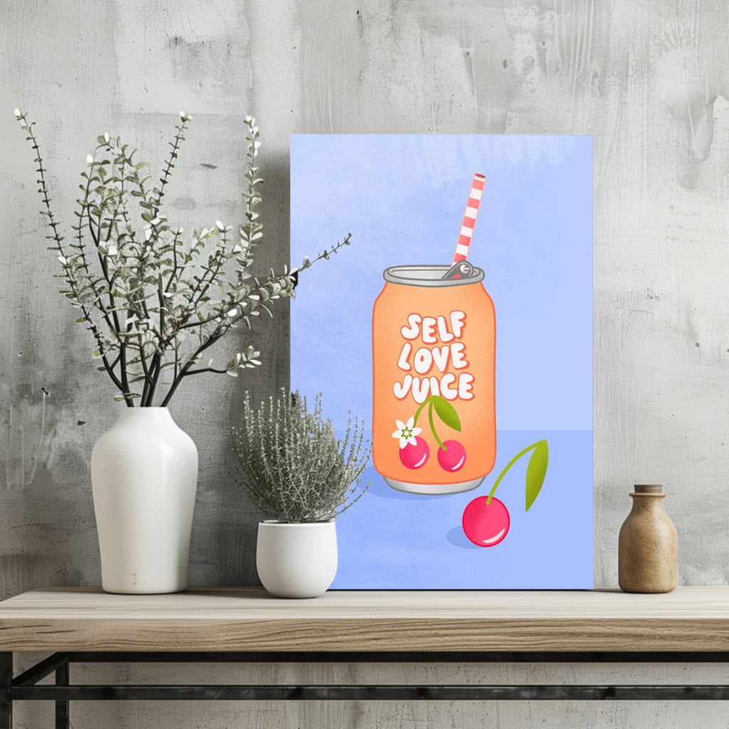 Cherry Soda Can Self Love Juice Retro Aluminum Print