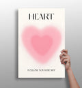 Pink Aura Gradient Follow Your Heart Aluminum Print