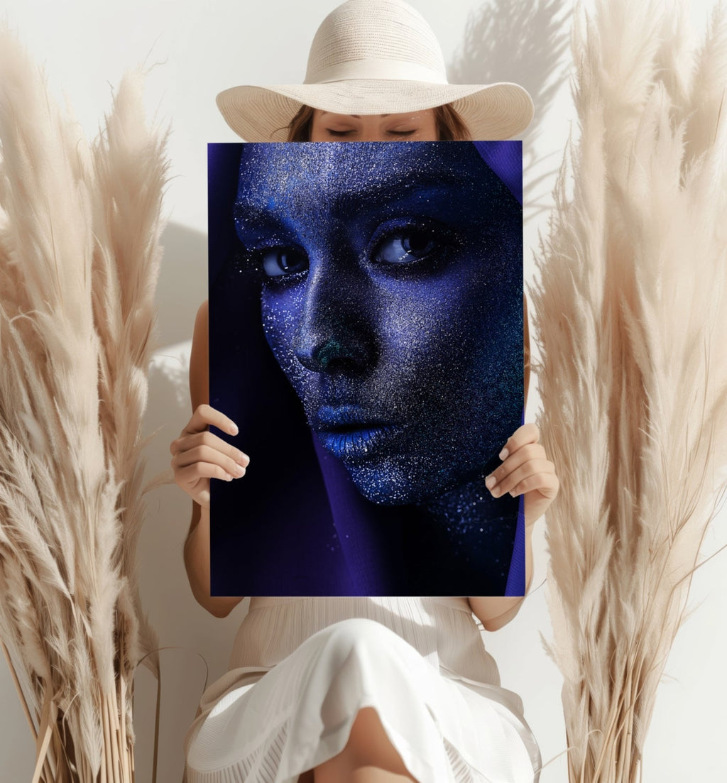 Indigo Stardust Woman Aluminum Print