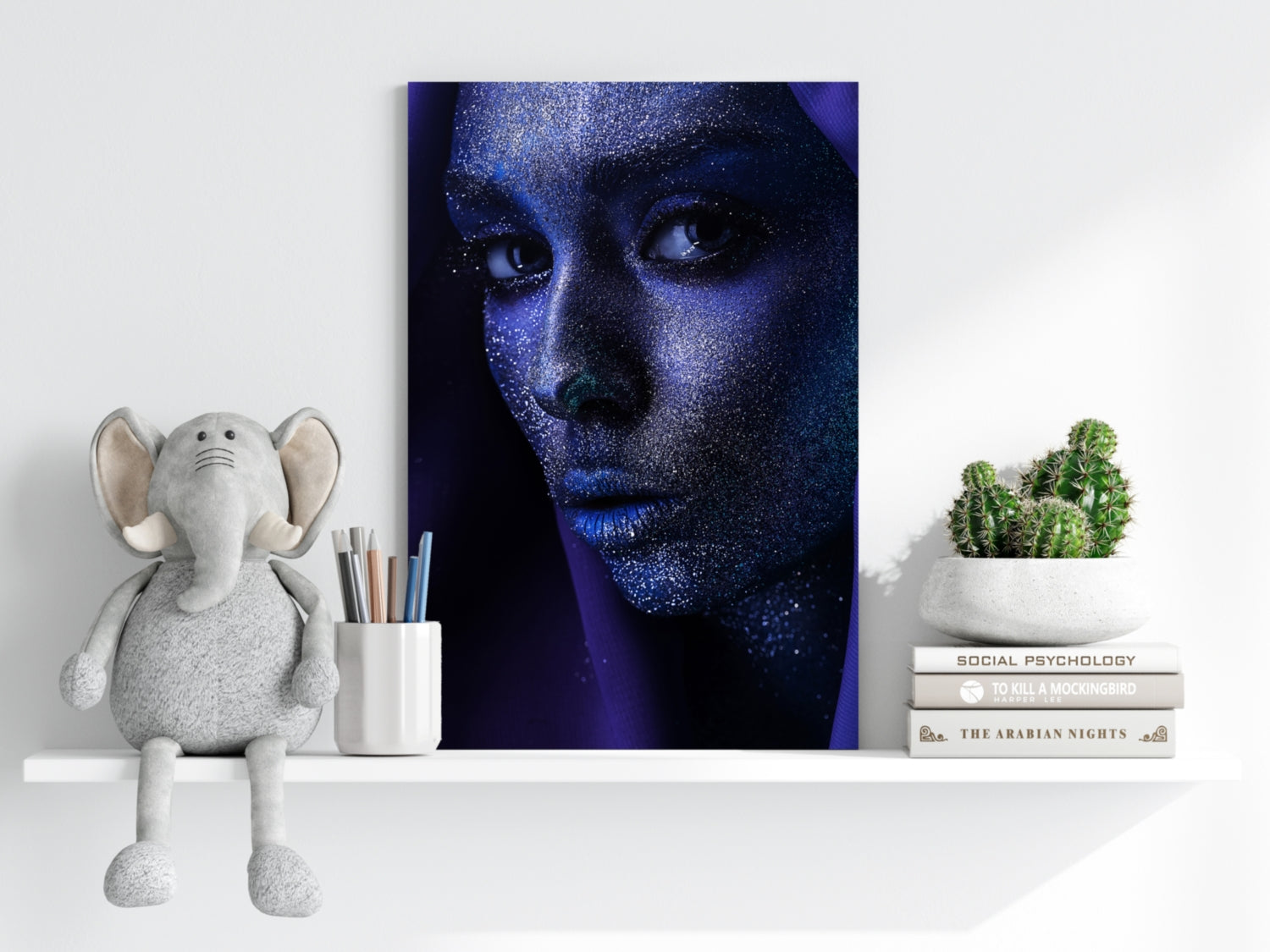 Indigo Stardust Woman Aluminum Print