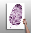 Plum Purple Watercolor Banana Leaf Aluminum Print