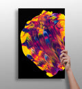 Iridescent Feather Burst Aluminum Print