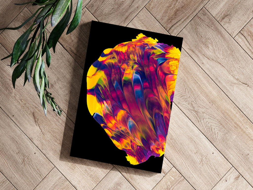 Iridescent Feather Burst Aluminum Print