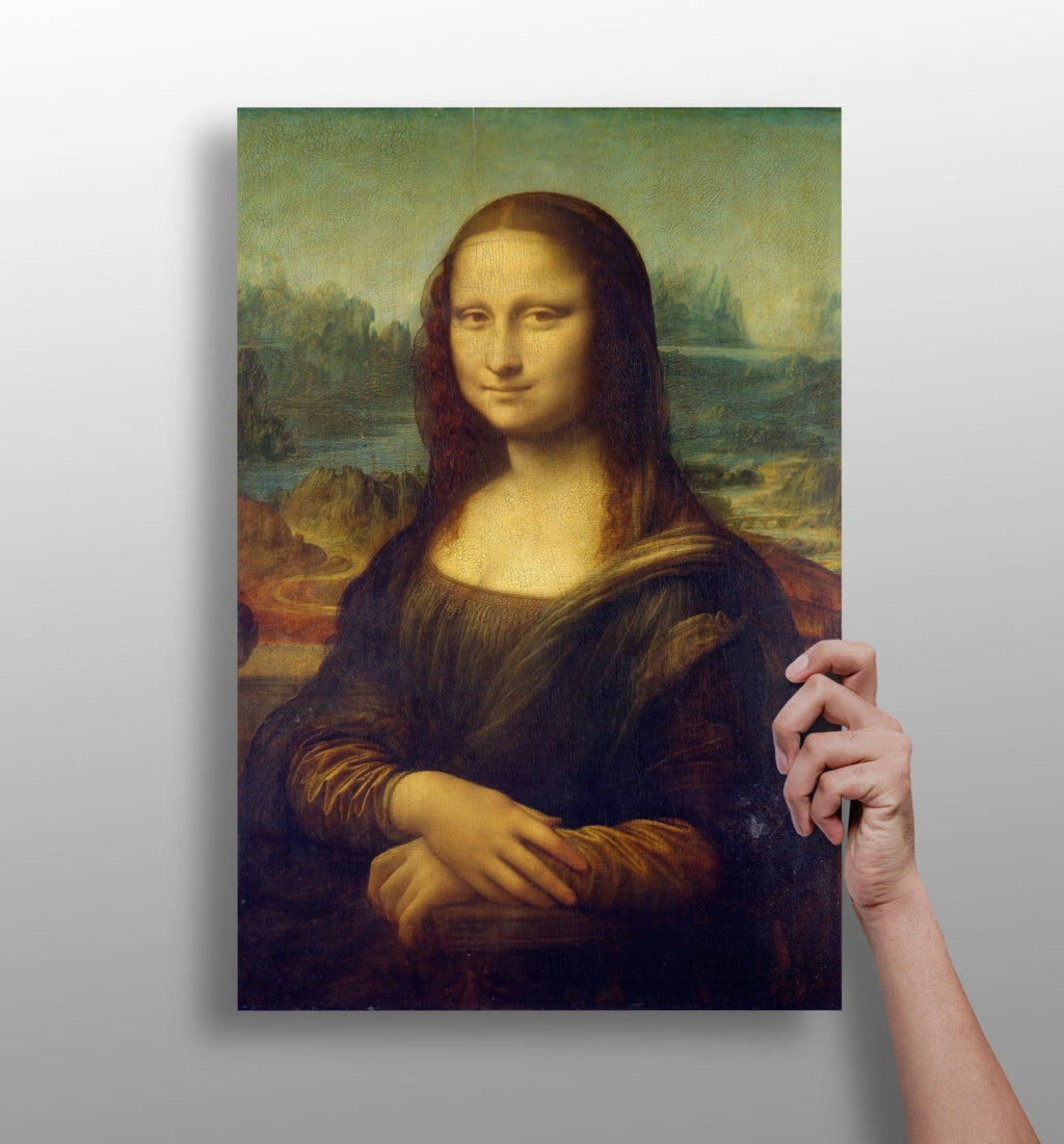 Mona Lisa Classic Renaissance Smiling Lady Portrait Aluminum Print