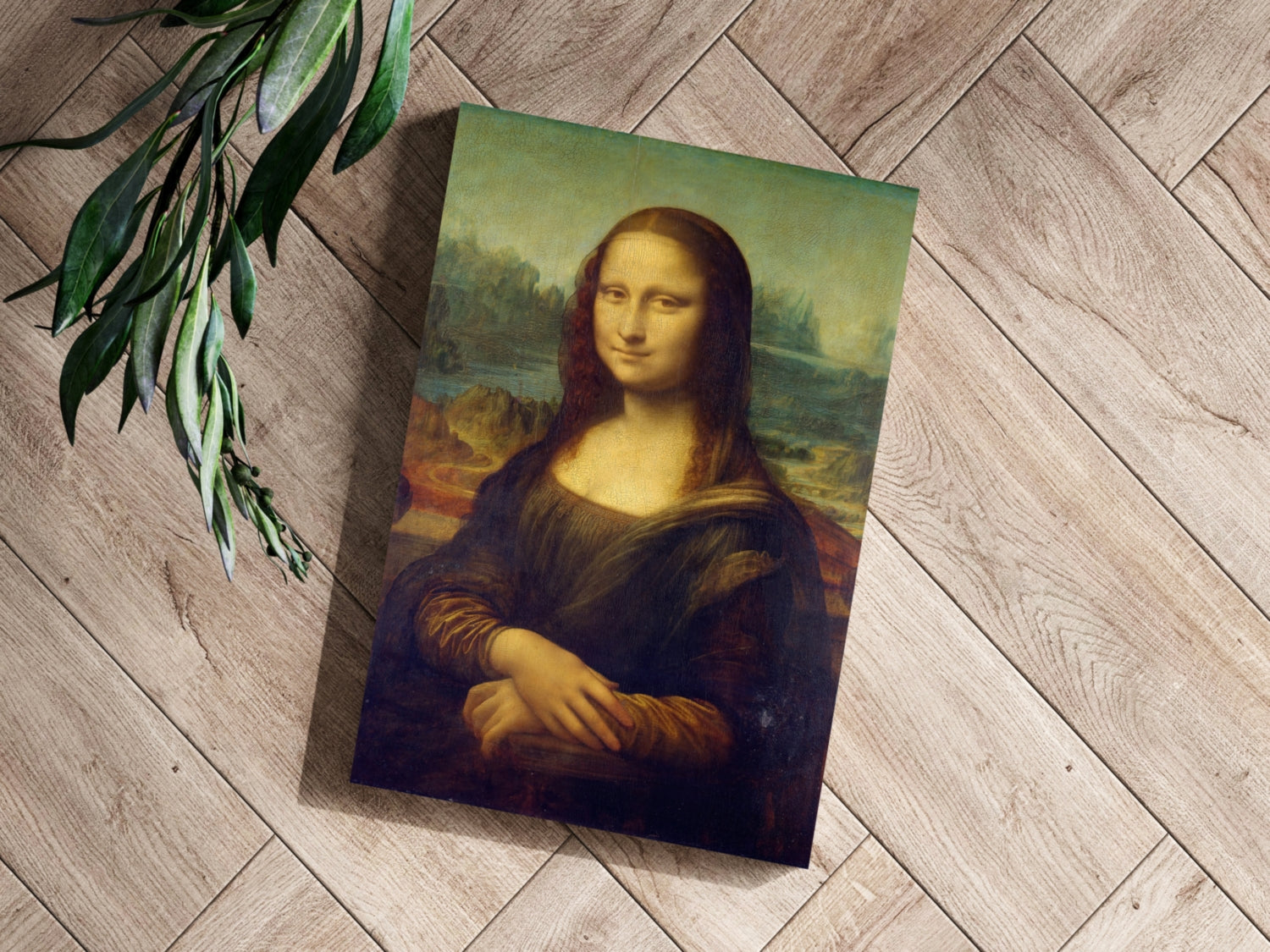 Mona Lisa Classic Renaissance Smiling Lady Portrait Aluminum Print