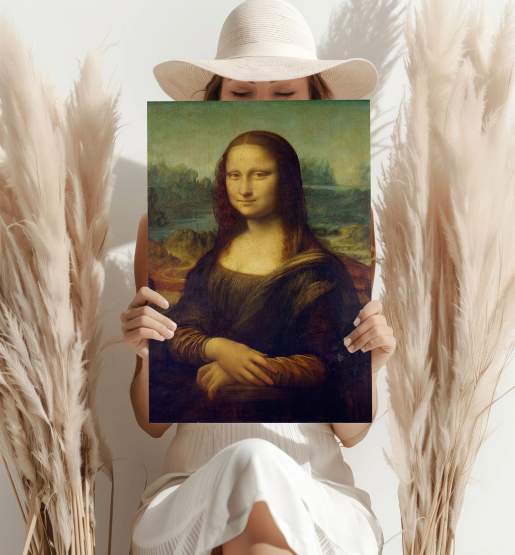 Mona Lisa Classic Renaissance Smiling Lady Portrait Aluminum Print