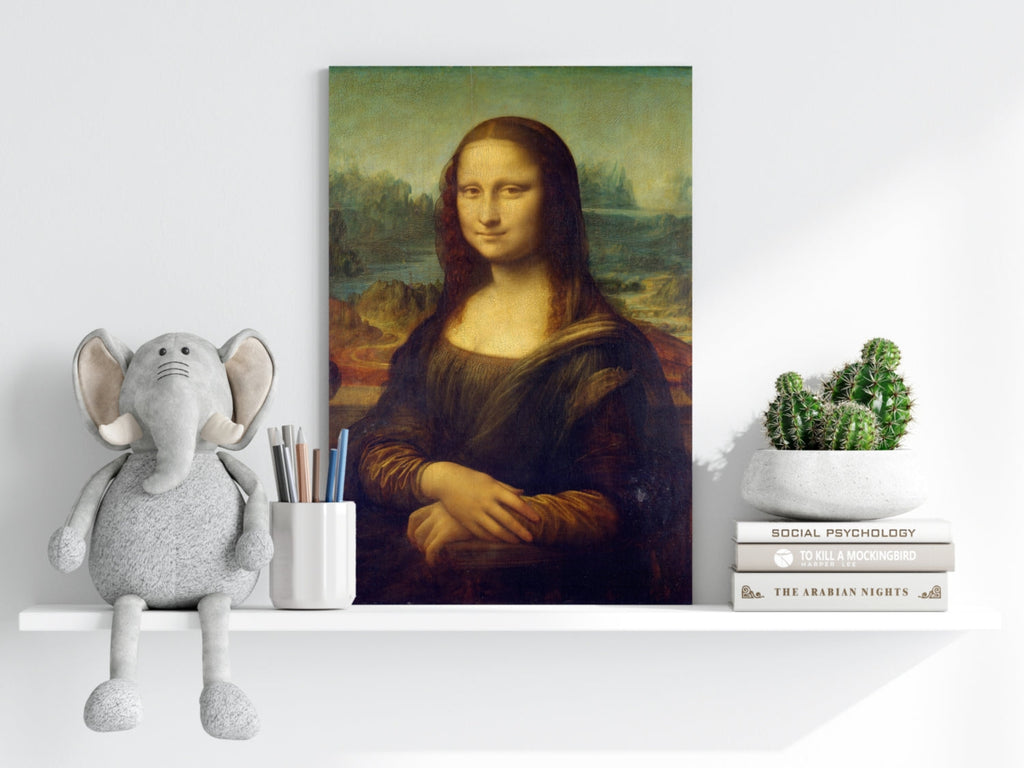 Mona Lisa Classic Renaissance Smiling Lady Portrait Aluminum Print