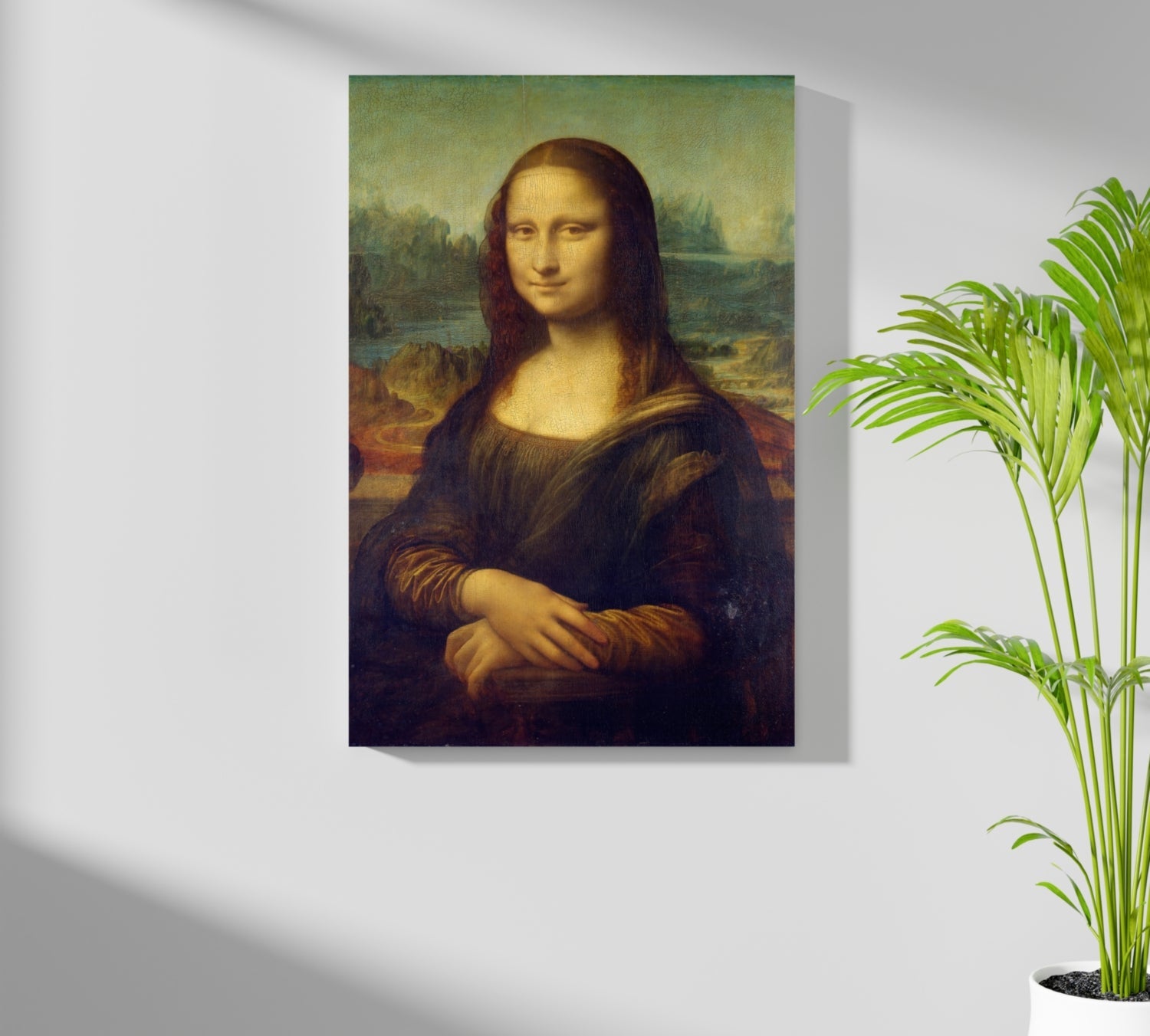 Mona Lisa Classic Renaissance Smiling Lady Portrait Aluminum Print