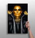 Gilded Face Collar Necklace Aluminum Print