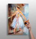 White Tutu Ballerina at Barre Painting Aluminum Print