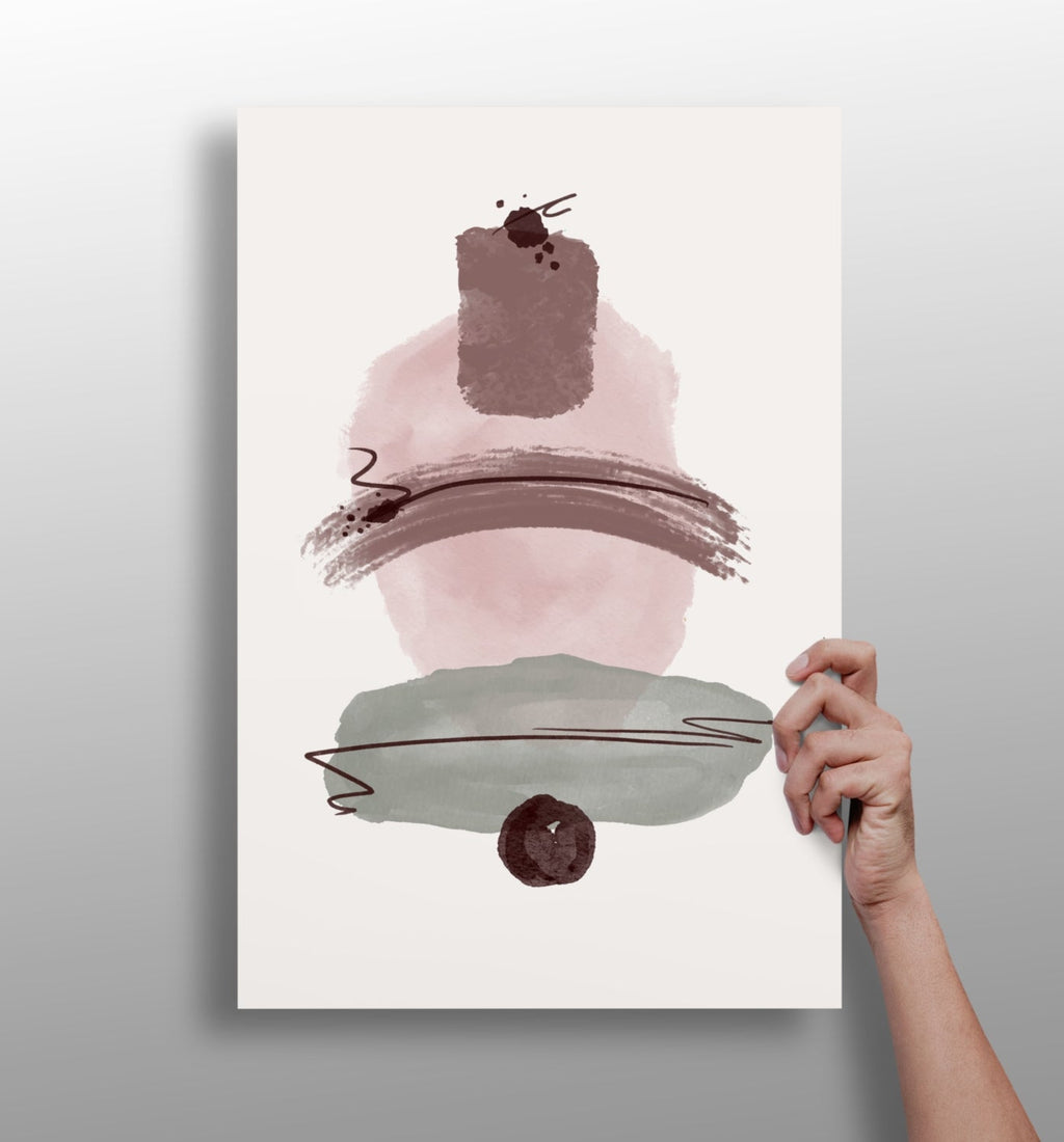 Dusty Rose Sage Brushstroke Aluminum Print