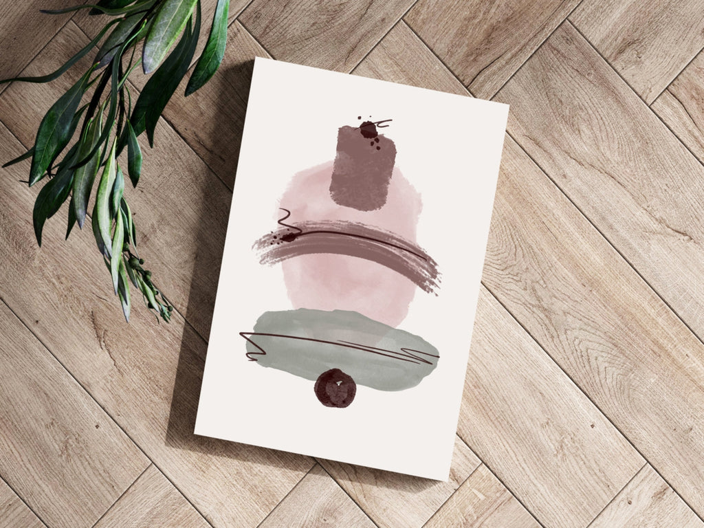 Dusty Rose Sage Brushstroke Aluminum Print