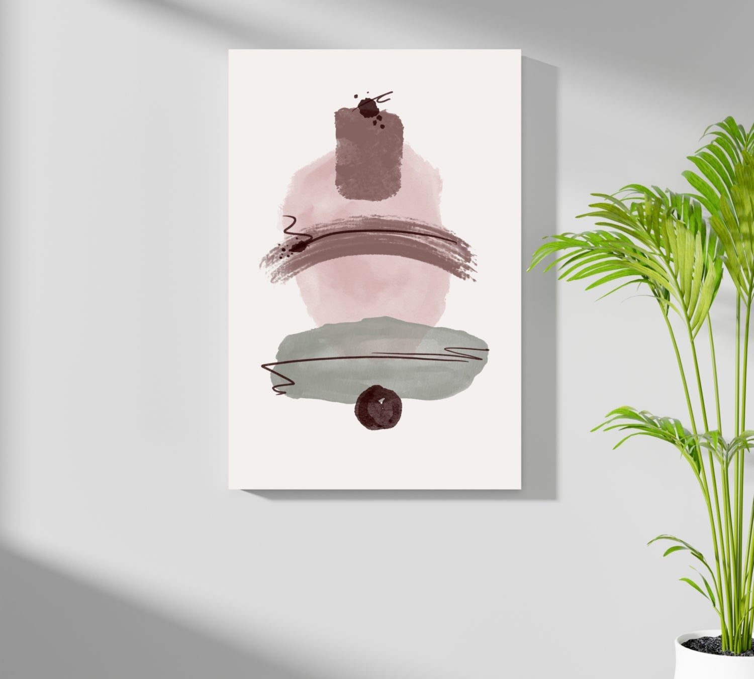Dusty Rose Sage Brushstroke Aluminum Print