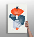 Orange Slate Watercolor Stack Aluminum Print