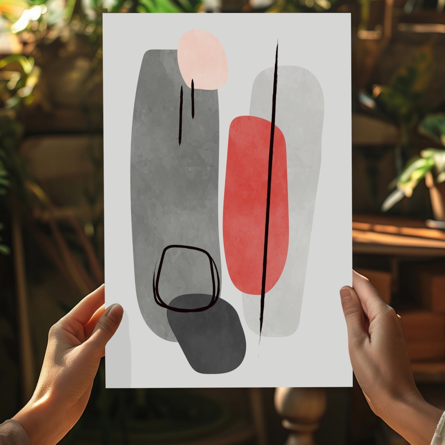 Coral Capsule Gray Pebble Aluminum Print