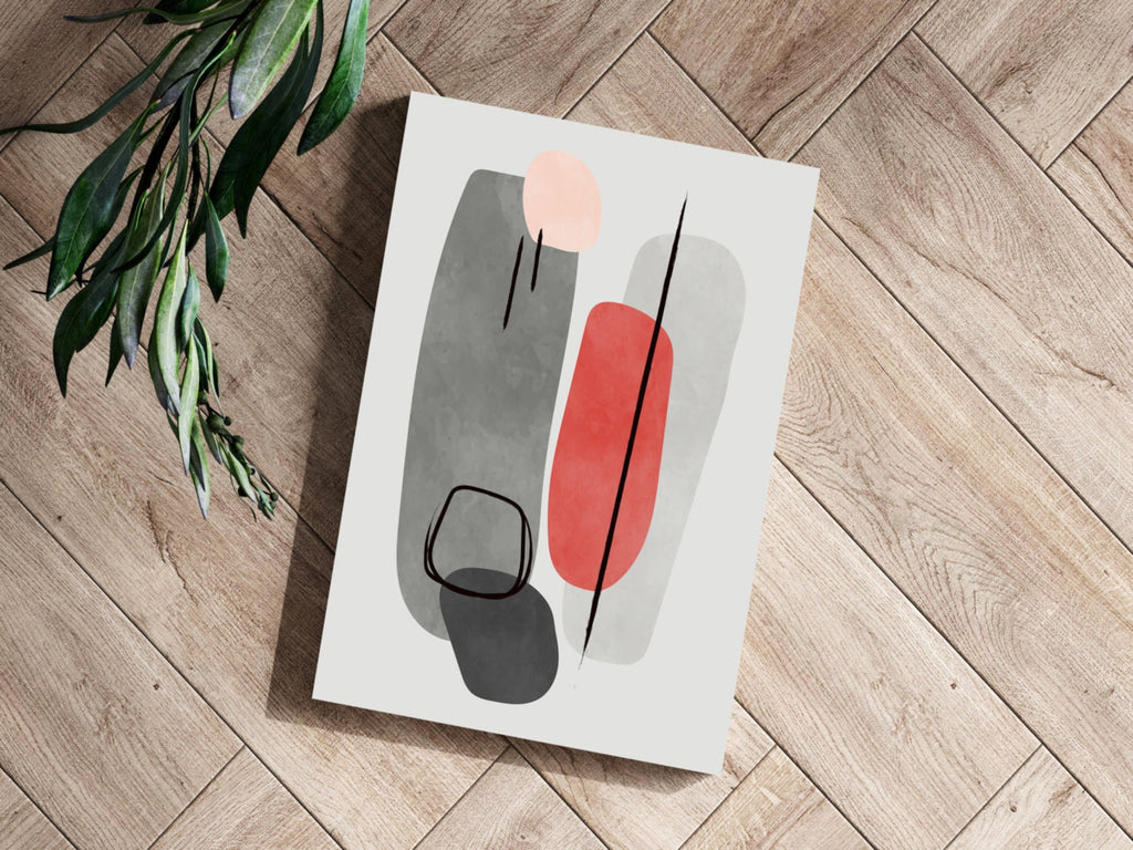 Coral Capsule Gray Pebble Aluminum Print