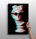 Statue with Round Goggles Aluminum Print