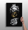Gold Skull Split Marble Bust Aluminum Print