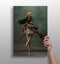 Floral Shawl Ballet Dancer Aluminum Print