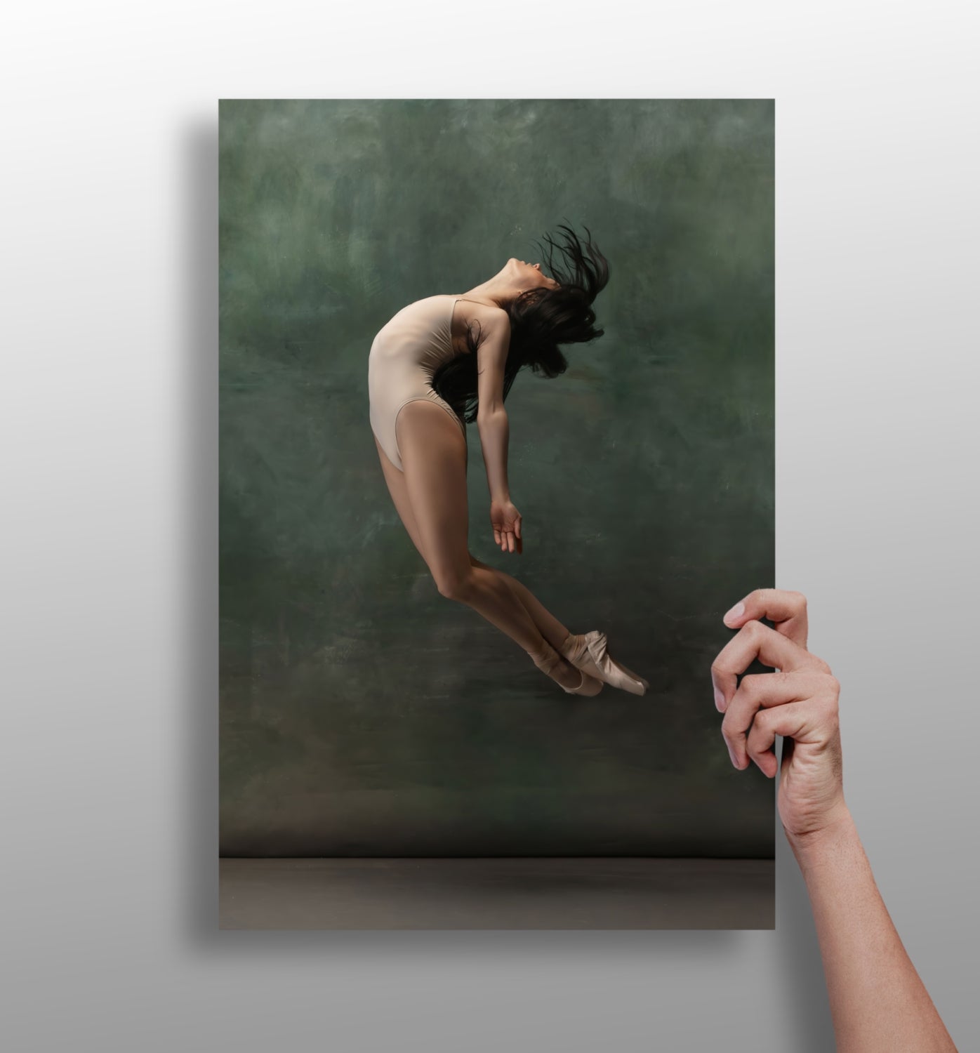Arched Leap Ballet Dancer Aluminum Print