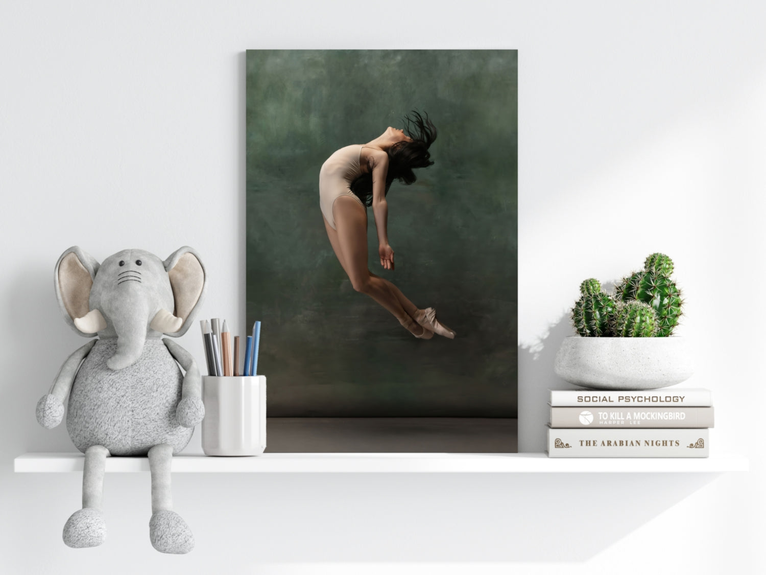 Arched Leap Ballet Dancer Aluminum Print