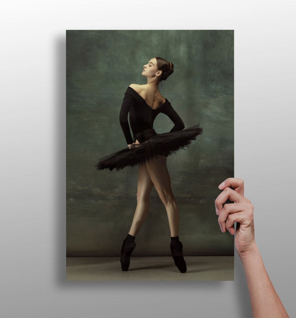 Black Tutu Ballerina Aluminum Print