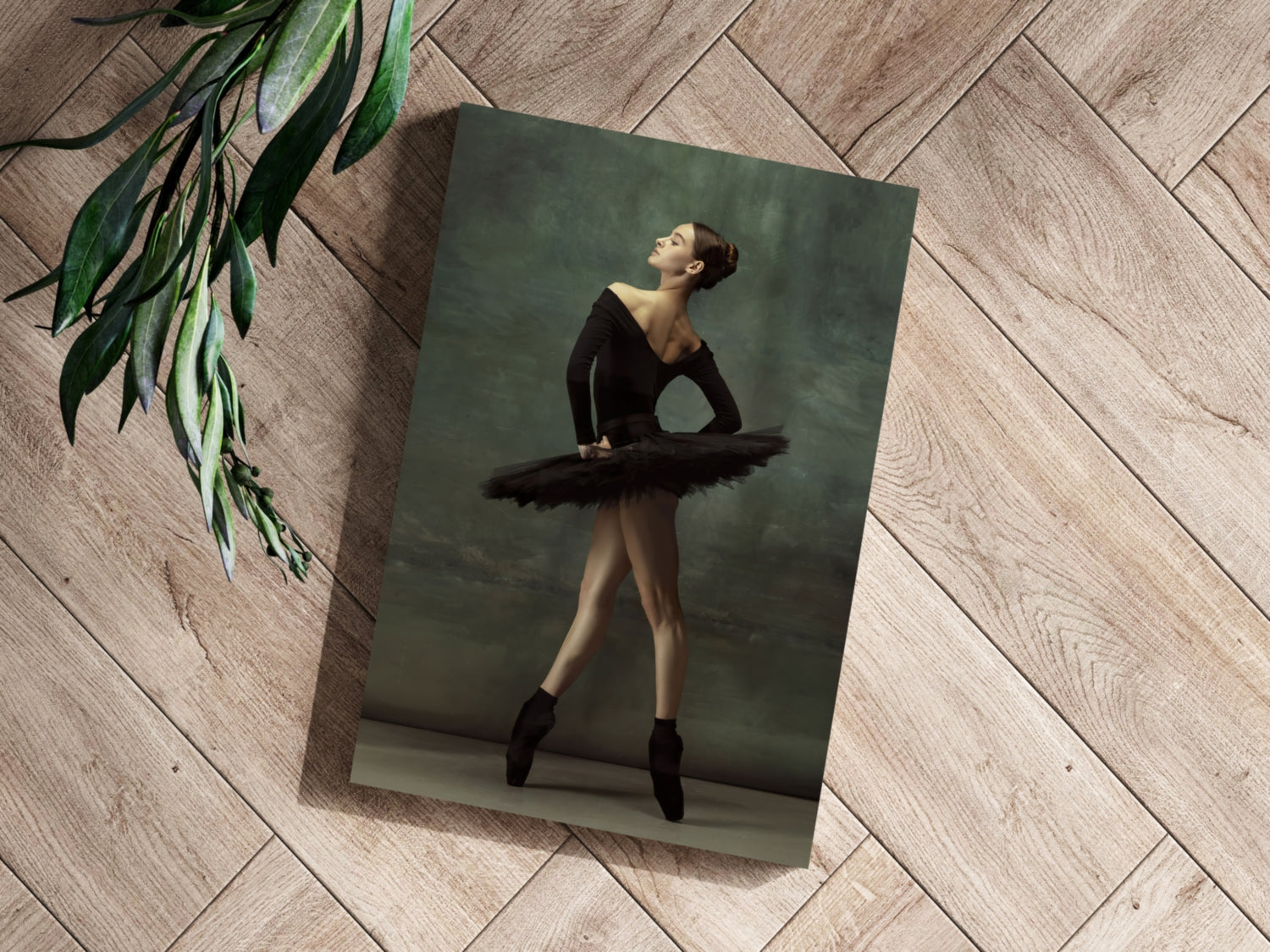 Black Tutu Ballerina Aluminum Print