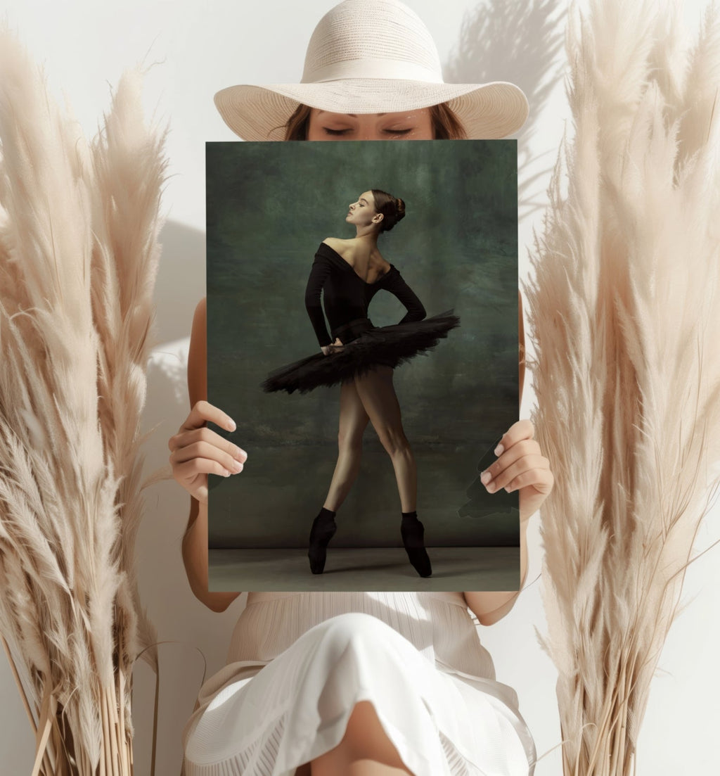 Black Tutu Ballerina Aluminum Print