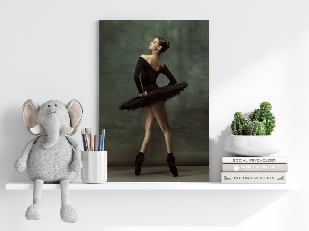 Black Tutu Ballerina Aluminum Print
