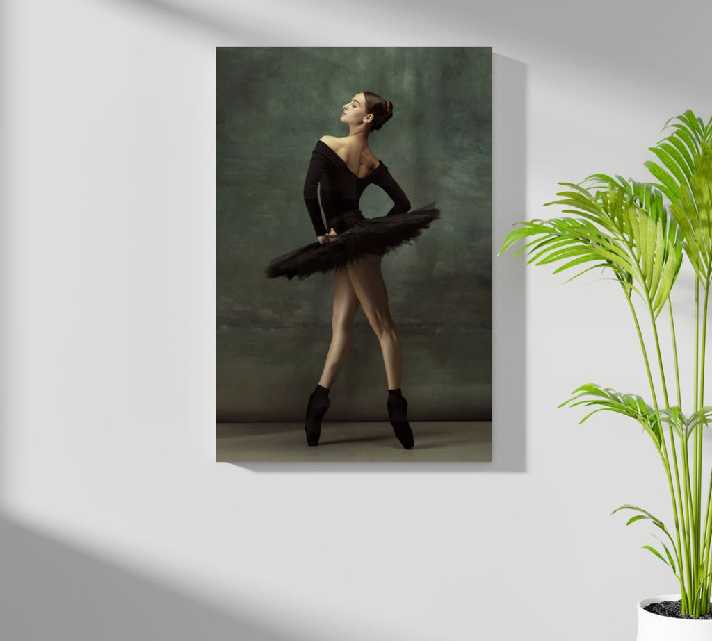 Black Tutu Ballerina Aluminum Print