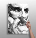 Wavy Line Face Profile Aluminum Print