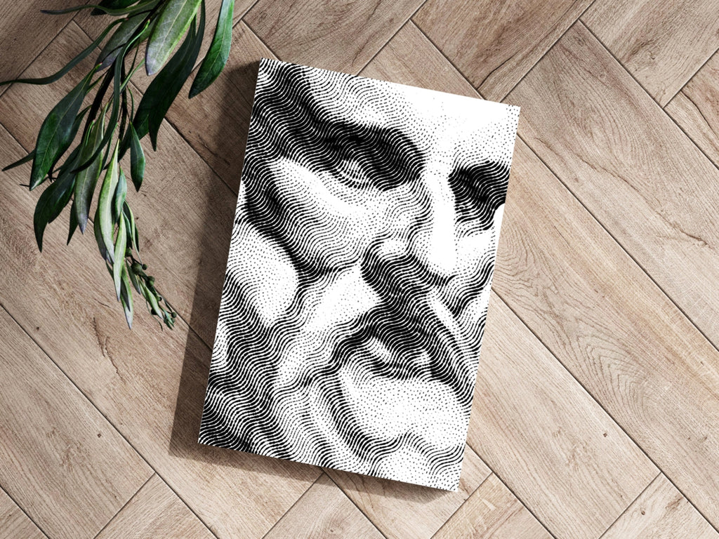 Wavy Line Face Profile Aluminum Print