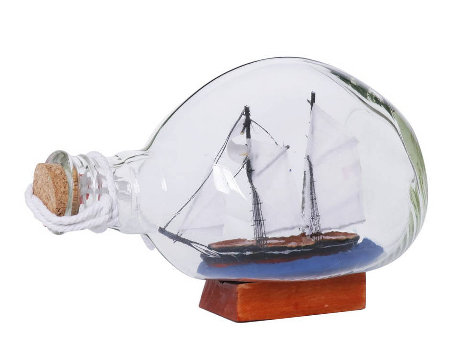 Bluenose Sailboat in a Glass Bottle 7""
