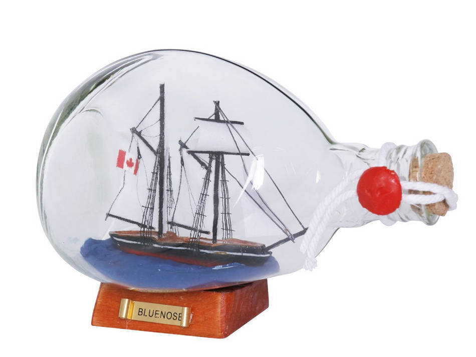 Bluenose Sailboat in a Glass Bottle 7""
