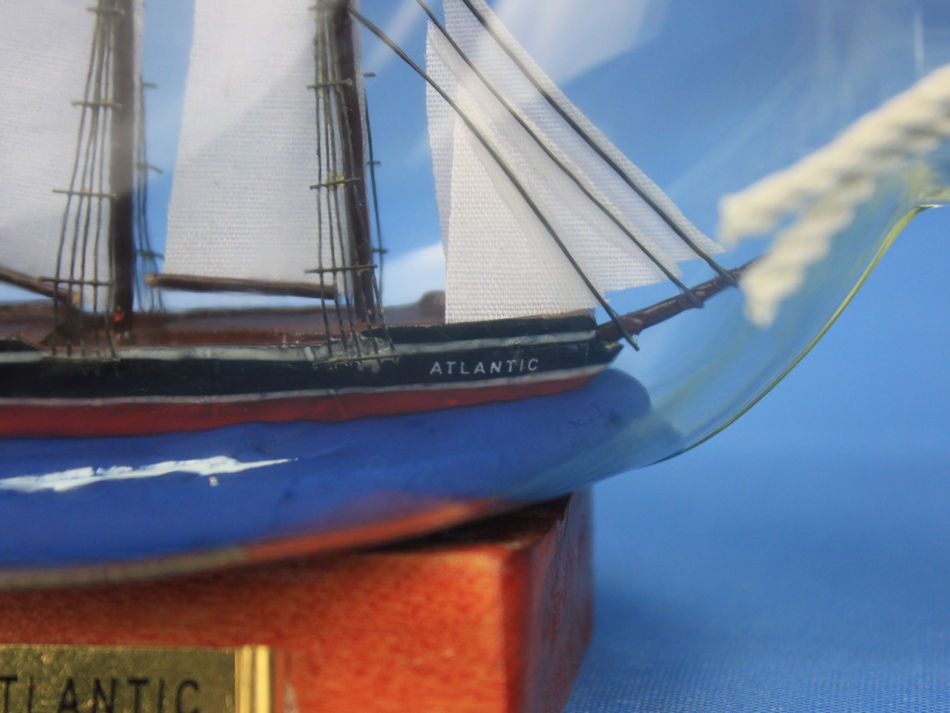 Atlantic Sailboat in a Glass Bottle 7""