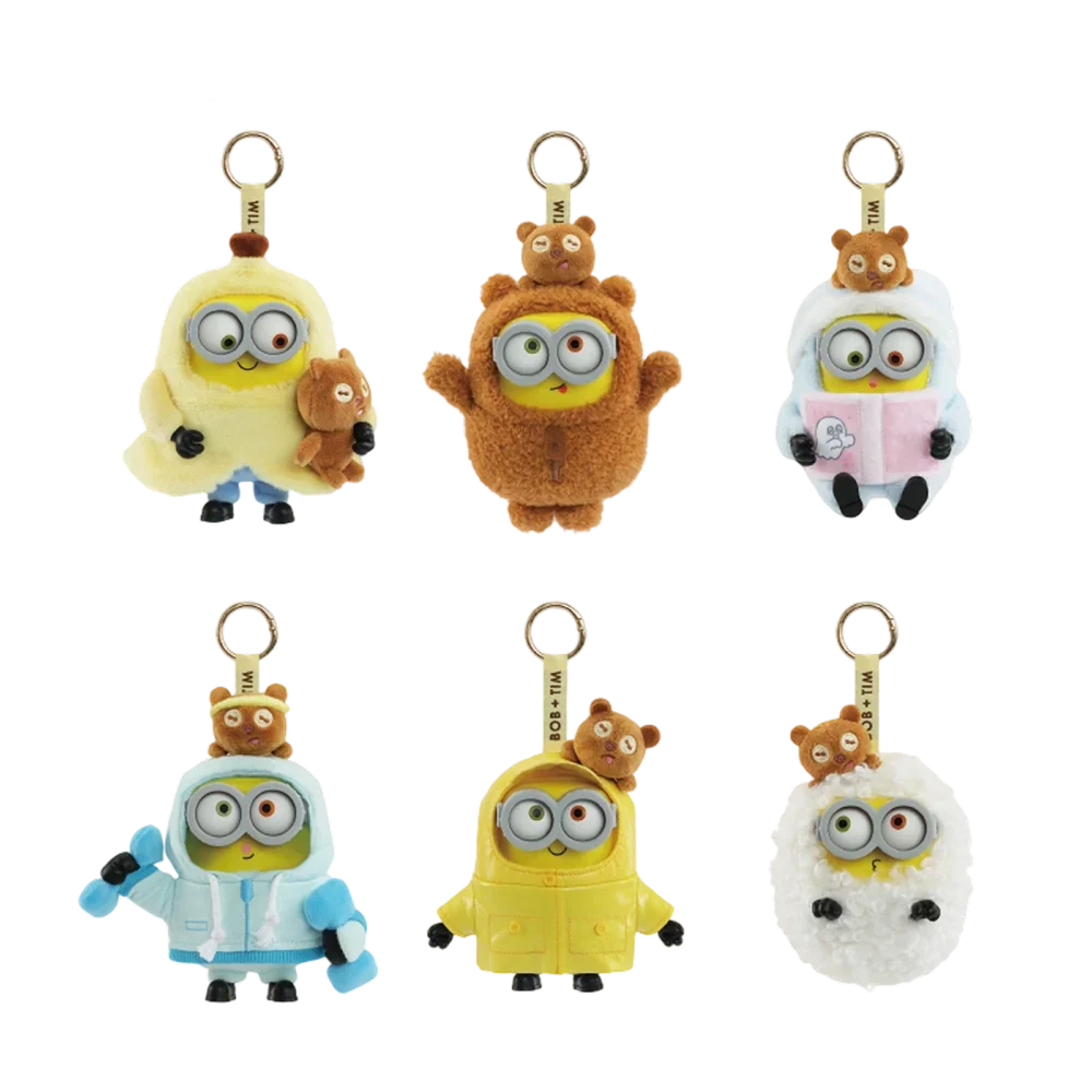 Minions BOB & TIM Best Buddies Forever Vinyl Plush Keychain Blind Box
