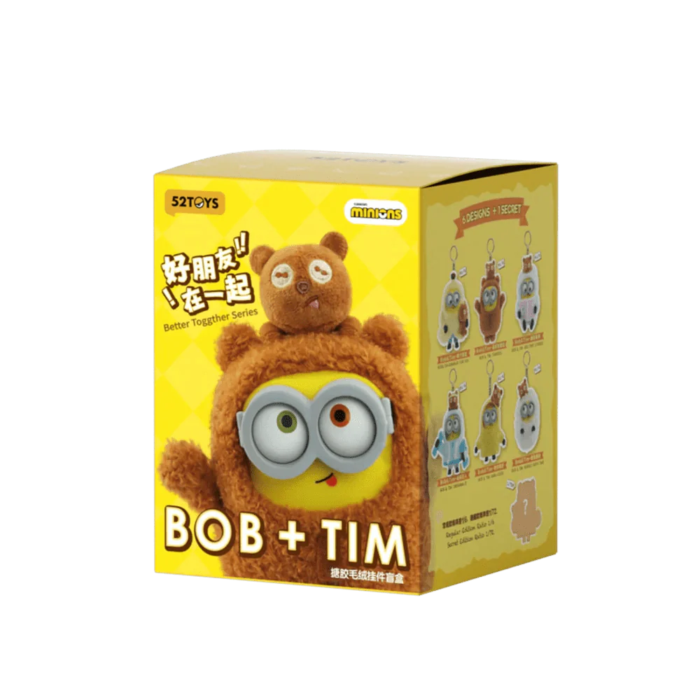 Minions BOB & TIM Best Buddies Forever Vinyl Plush Keychain Blind Box
