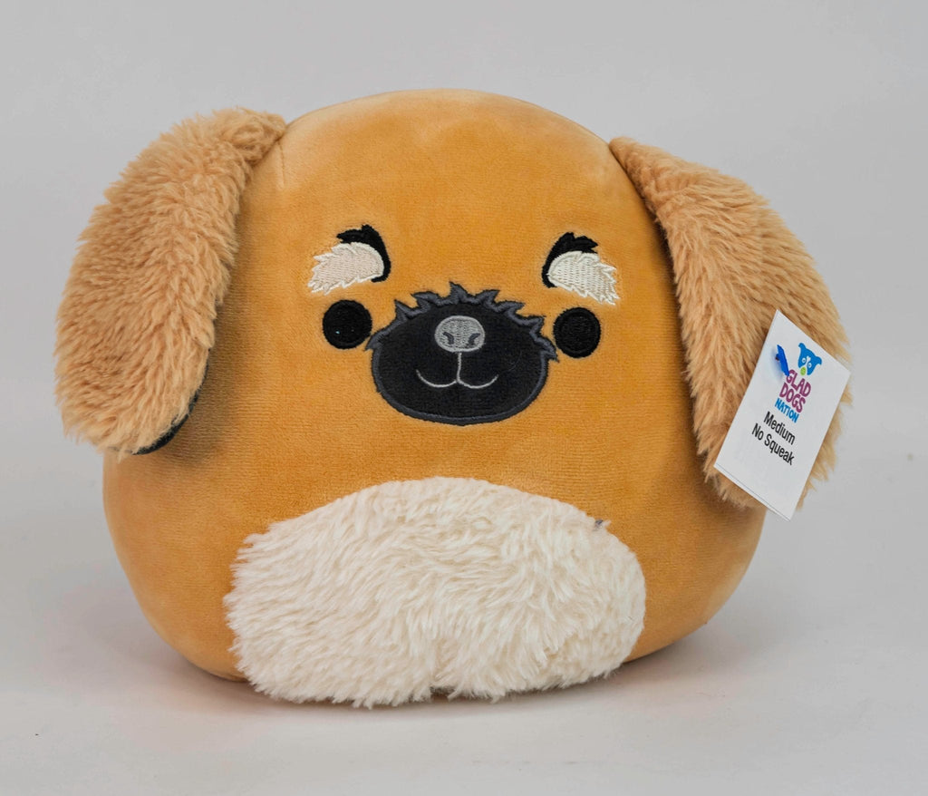 BOGO! Medium Squishy Cuddlers Super Soft Plush Pet Toys: Squeak & NO Squeak